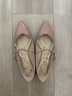 Sam Edelman Pointed Toe Mary Jane Flats in Nude Blush size 6.5